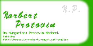 norbert protovin business card